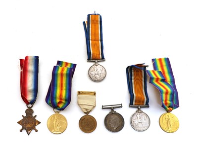 Lot 296 - A collection of WWI medals