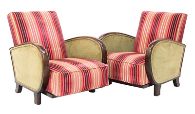 Lot 314 - A pair of Art Deco armchairs