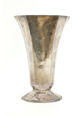 Lot 311 - A French silvered dinanderie vase