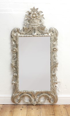 Lot 546 - A Chippendale style silver gilt wall mirror