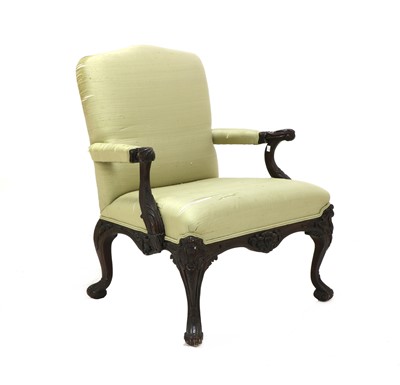 Lot 403 - A George III style Gainsborough armchair