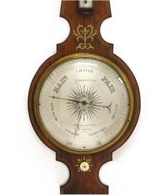 Lot 438 - A rosewood banjo barometer