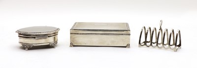 Lot 55 - A silver cigarette box