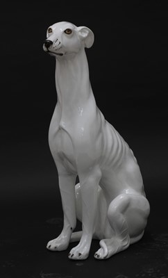 Lot 542 - A 'Hollywood Regency' glazed porcelain figurine
