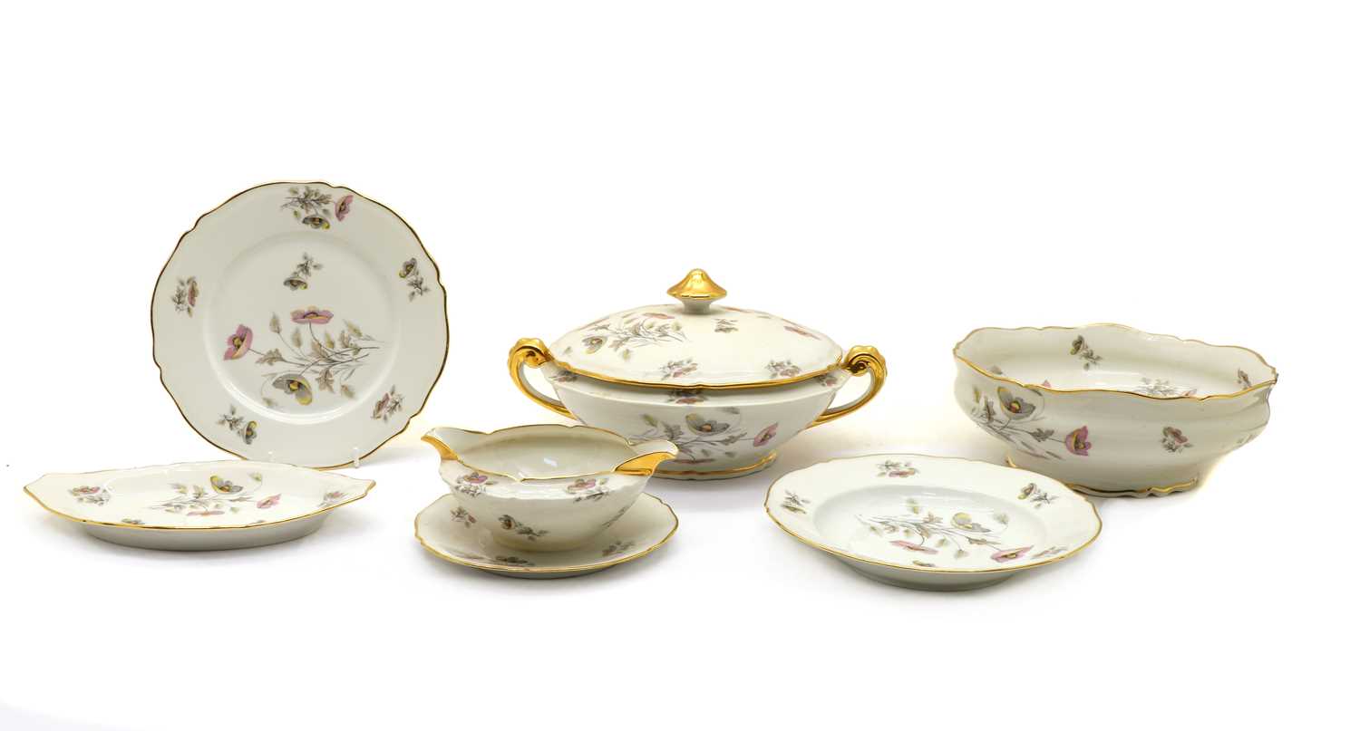 Lot 277 - A Limoges forty-four piece dinner service