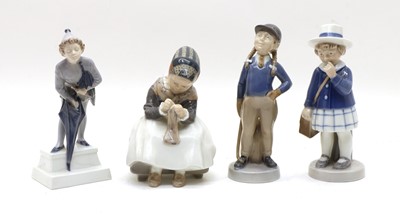 Lot 327 - A group of four Royal Copenhagen porcelain figures
