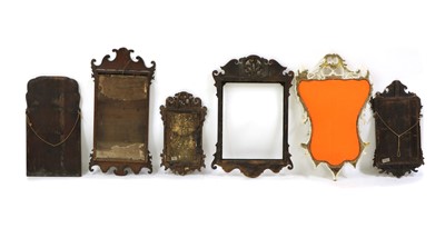 Lot 199 - Six various 18th and 19th century wall mirrors