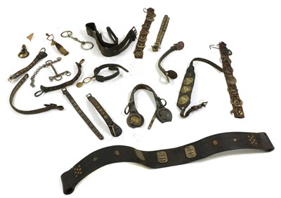 Lot 234 - A collection of brass mounted leather horse harness