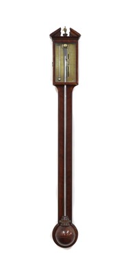 Lot 440 - A George lll mahogany stick barometer