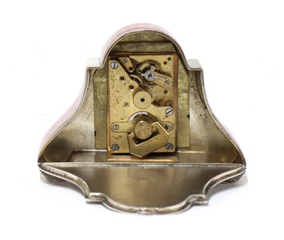 Lot 205 - An Austrian silver and enamelled desk clock