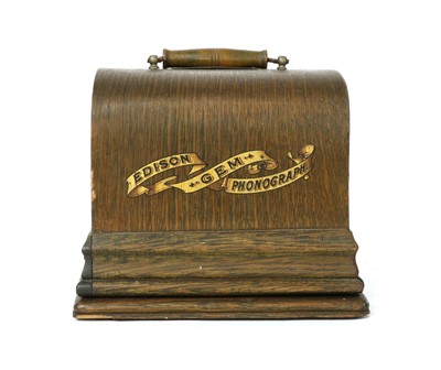 Lot 1 - Edison: Gem Model 1 Black Phonograph