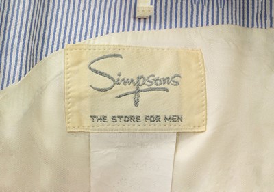 Lot 146 - A Simpsons blue & white single-breasted pinstripe suit