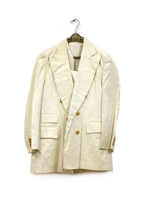 Lot 147 - A cream double-breasted jacket