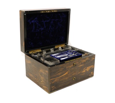 Lot 138 - A Victorian brass bound Coromandel dressing table box
