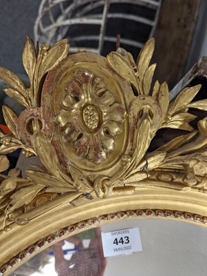 Lot 443 - A pair of gilt gesso mirrors
