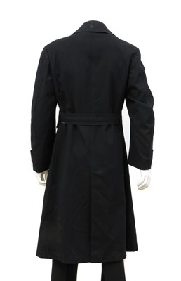 Lot 154 - A black double-breasted overcoat