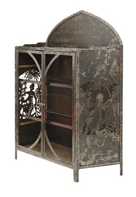 Lot 303 - A French fer forgé cabinet