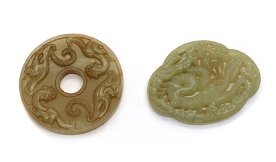 Lot 113A - Two Chinese jade carvings
