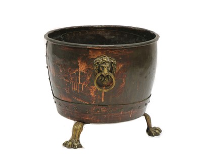 Lot 268 - A Victorian copper coal bin