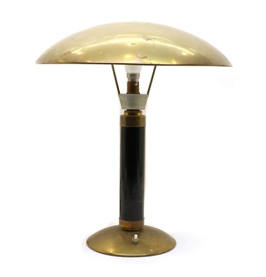 Lot 204 - A mid century modernist brass table lamp
