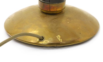 Lot 204 - A mid century modernist brass table lamp