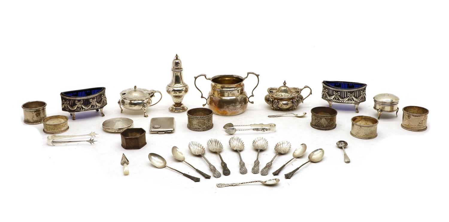 Lot 21 - A  large collection of silver items