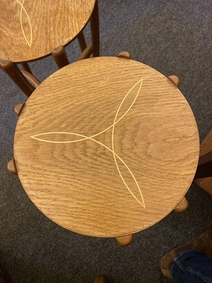 Lot 231 - A pair of circular oak occasional tables