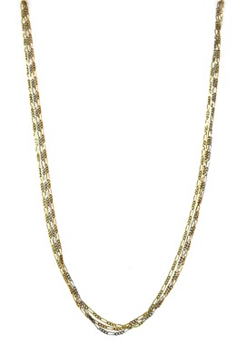 Lot 317 - A 9ct three colour gold chain