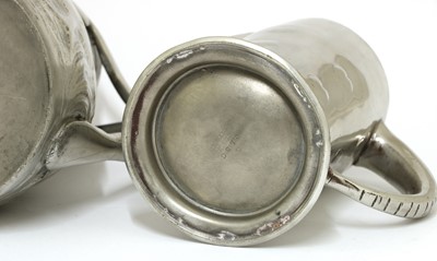 Lot 160 - An Arts and Crafts pewter jug