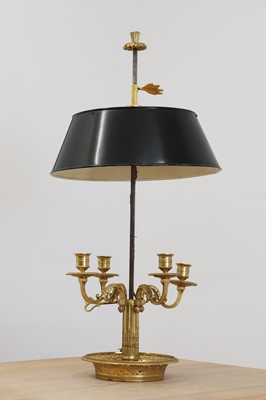 Lot 607 - A gilt-bronze bouillotte table lamp