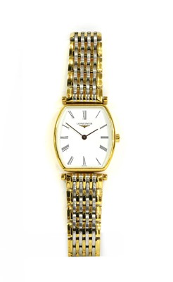 Lot 470 - A ladies' bi-colour Longines 'La Grande Classique' quartz bracelet watch