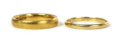 Lot 147 - Two gold wedding rings