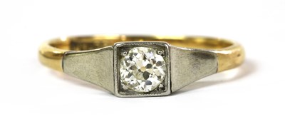 Lot 145 - A gold single stone diamond ring