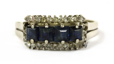 Lot 253 - A sapphire and diamond ring