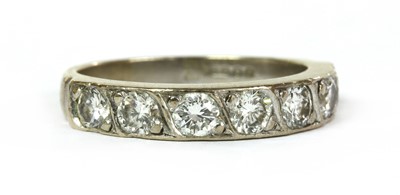 Lot 193 - An 18ct white gold seven stone diamond ring