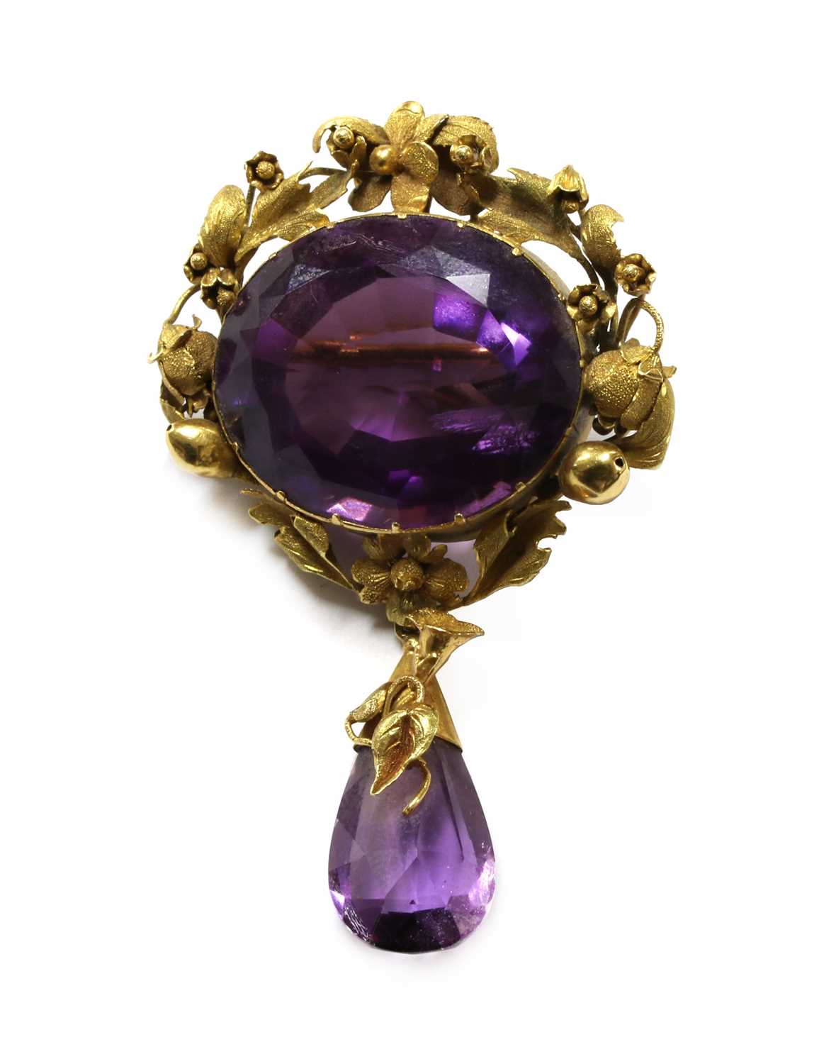 Amethyst brooch deals