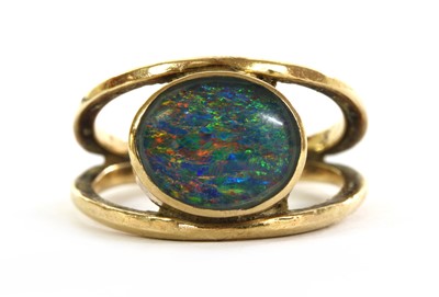 Lot 322 - A gold opal triplet ring