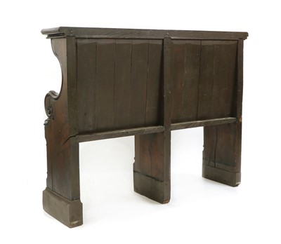 Lot 543 - A Victorian oak double-seated choir stool