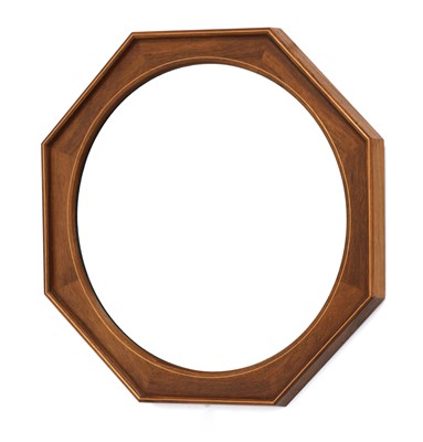 Lot 223 - An Edward Barnsley walnut and holly inlaid octagonal mirror