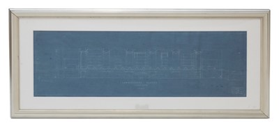 Lot 284 - A Grand Central Station, New York, 'Longitudinal Section' architectural blueprint