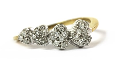 Lot 158 - A gold diamond set ring