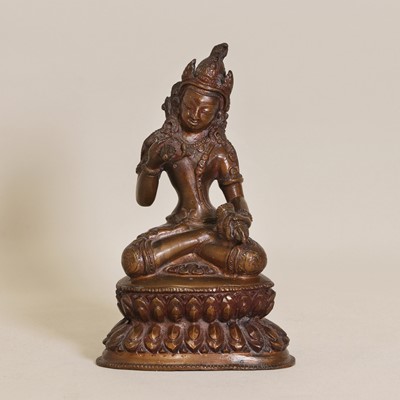 Lot 89 - A Chinese bronze bodhisattva