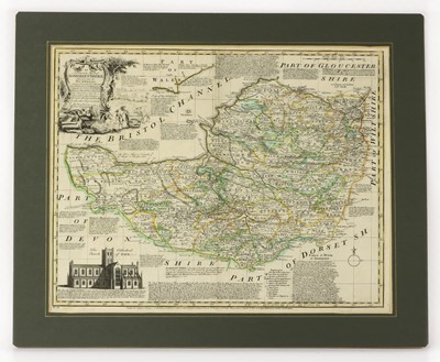 Lot 2 - 1- Blome: Somerset, A Mapp of the county. 1693....