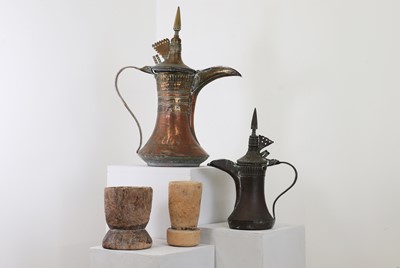 Lot 231 - Two Omani copper dallah coffee pots