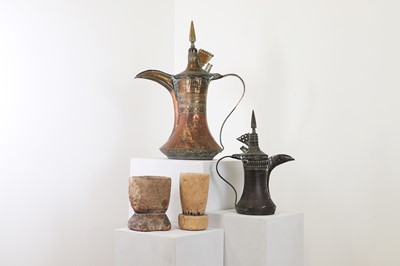 Lot 231 - Two Omani copper dallah coffee pots