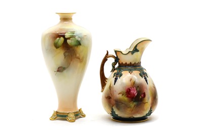 Lot 85 - A Royal Worcester Hadley porcelain vase