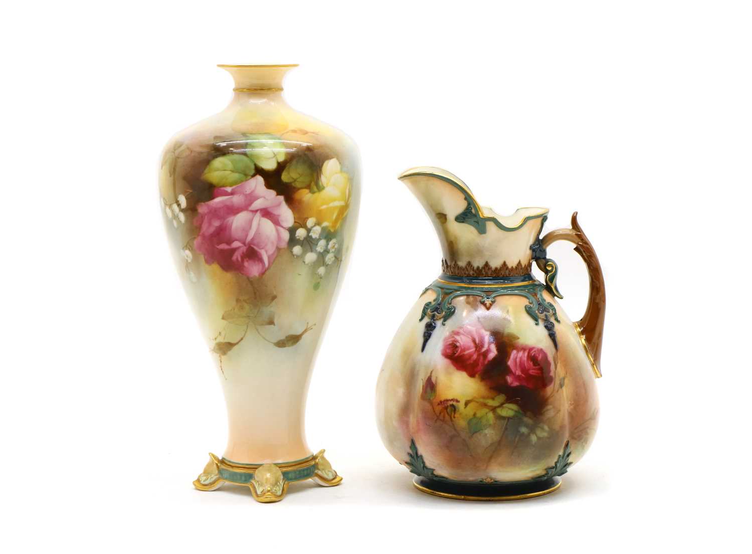 Lot 85 - A Royal Worcester Hadley porcelain vase