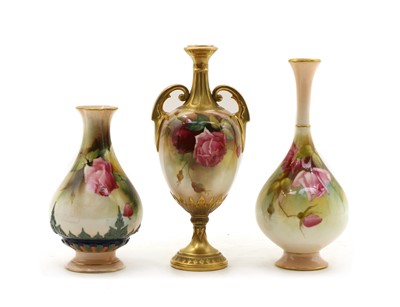 Lot 90 - A collection of Royal Worcester Hadley porcelain vases