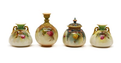 Lot 89 - A collection of Royal Worcester Hadley porcelain vases
