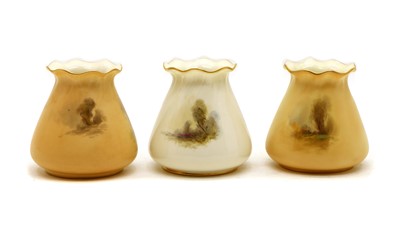 Lot 86 - A group of three Royal Worcester porcelain vases